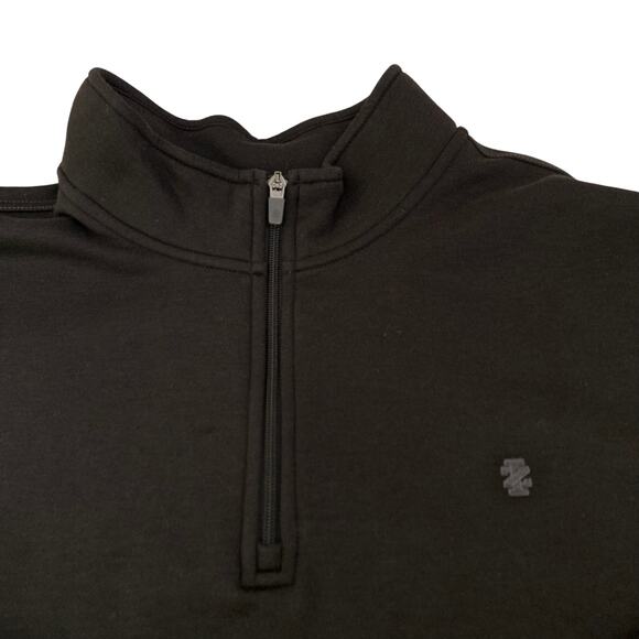 Izod Mens Black Shirt Advantage Performance Stretch Size 2XL Pullover 1/4 Zip - Picture 6 of 15